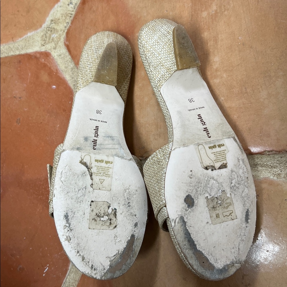 Cult Gaia Beige Sandals with Brown Accent - Picture 8 of 10